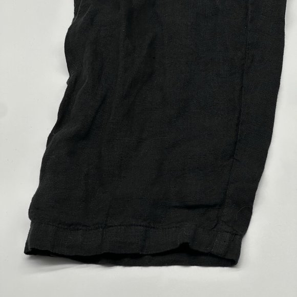 MATE the Label Women's Size Medium Black Linen Long Sleeve Button-Up Jumpsuit - Picture 7 of 15